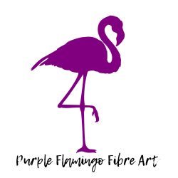 Purple Flamingo Fibre Art